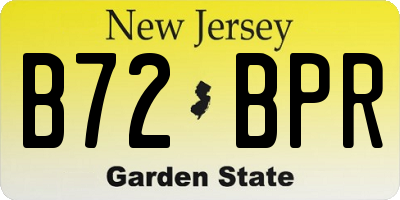 NJ license plate B72BPR