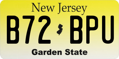 NJ license plate B72BPU