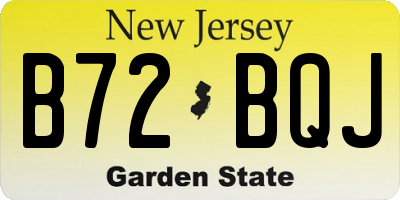 NJ license plate B72BQJ