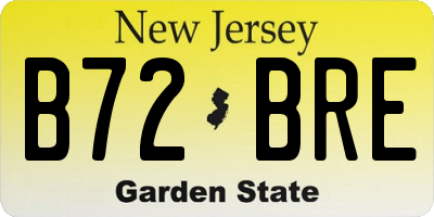 NJ license plate B72BRE