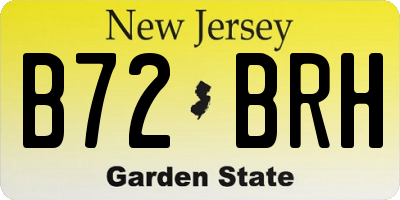 NJ license plate B72BRH