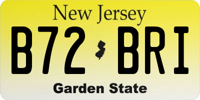 NJ license plate B72BRI