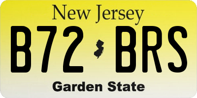 NJ license plate B72BRS