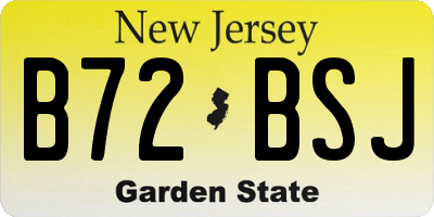 NJ license plate B72BSJ