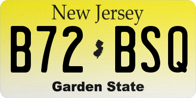 NJ license plate B72BSQ