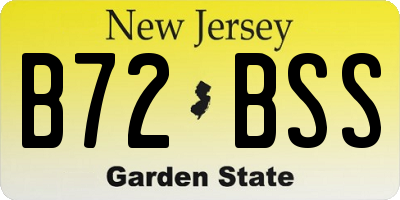 NJ license plate B72BSS