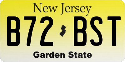 NJ license plate B72BST