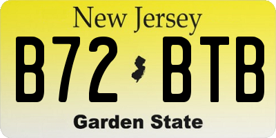 NJ license plate B72BTB