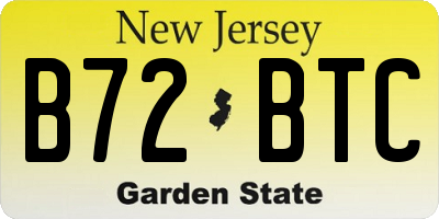 NJ license plate B72BTC