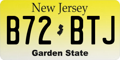 NJ license plate B72BTJ