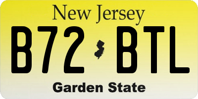 NJ license plate B72BTL