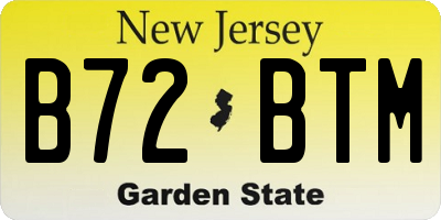 NJ license plate B72BTM