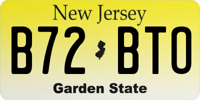 NJ license plate B72BTO