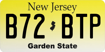 NJ license plate B72BTP