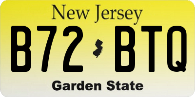 NJ license plate B72BTQ