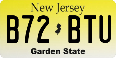 NJ license plate B72BTU