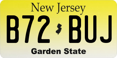 NJ license plate B72BUJ