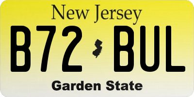 NJ license plate B72BUL
