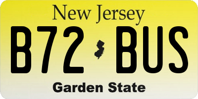 NJ license plate B72BUS
