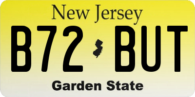 NJ license plate B72BUT