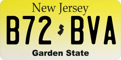 NJ license plate B72BVA