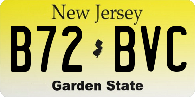NJ license plate B72BVC