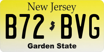 NJ license plate B72BVG