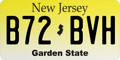 NJ license plate B72BVH