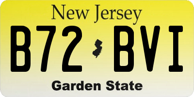 NJ license plate B72BVI