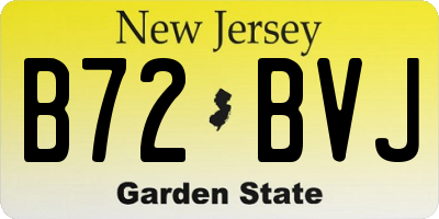 NJ license plate B72BVJ