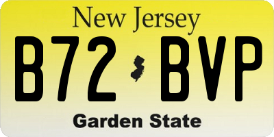NJ license plate B72BVP