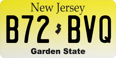 NJ license plate B72BVQ