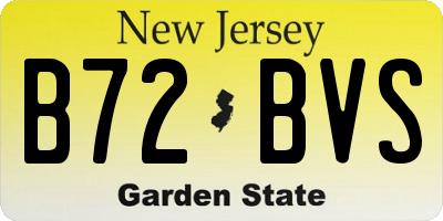 NJ license plate B72BVS