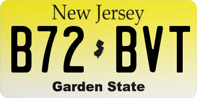 NJ license plate B72BVT