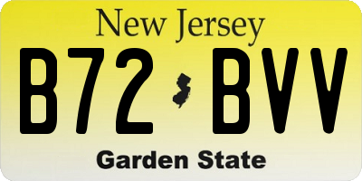 NJ license plate B72BVV