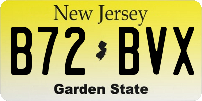NJ license plate B72BVX