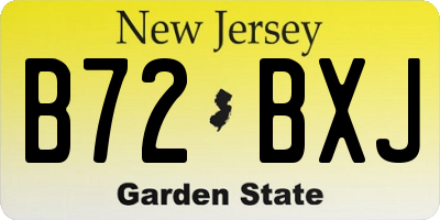 NJ license plate B72BXJ