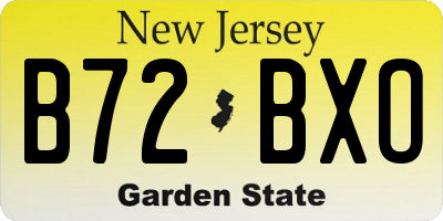 NJ license plate B72BXO