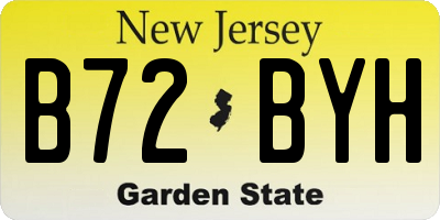NJ license plate B72BYH