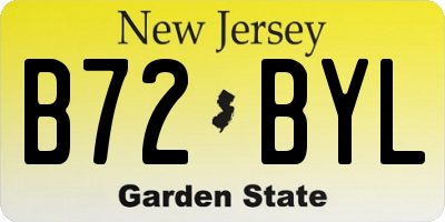NJ license plate B72BYL