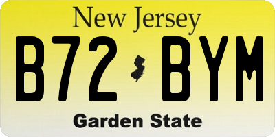NJ license plate B72BYM