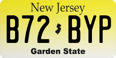 NJ license plate B72BYP