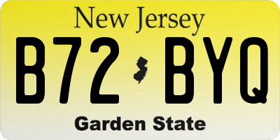 NJ license plate B72BYQ