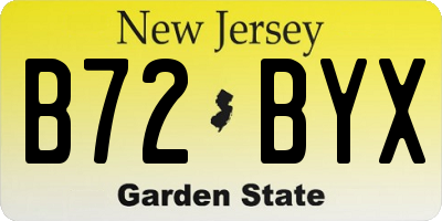 NJ license plate B72BYX