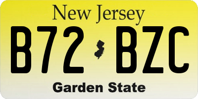 NJ license plate B72BZC