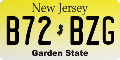 NJ license plate B72BZG