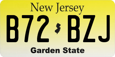 NJ license plate B72BZJ