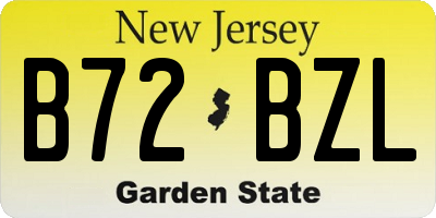 NJ license plate B72BZL