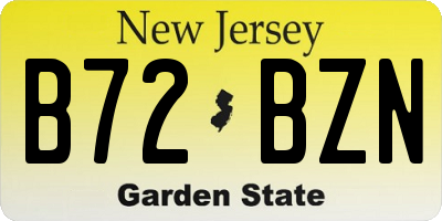 NJ license plate B72BZN