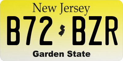 NJ license plate B72BZR